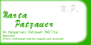 marta patzauer business card